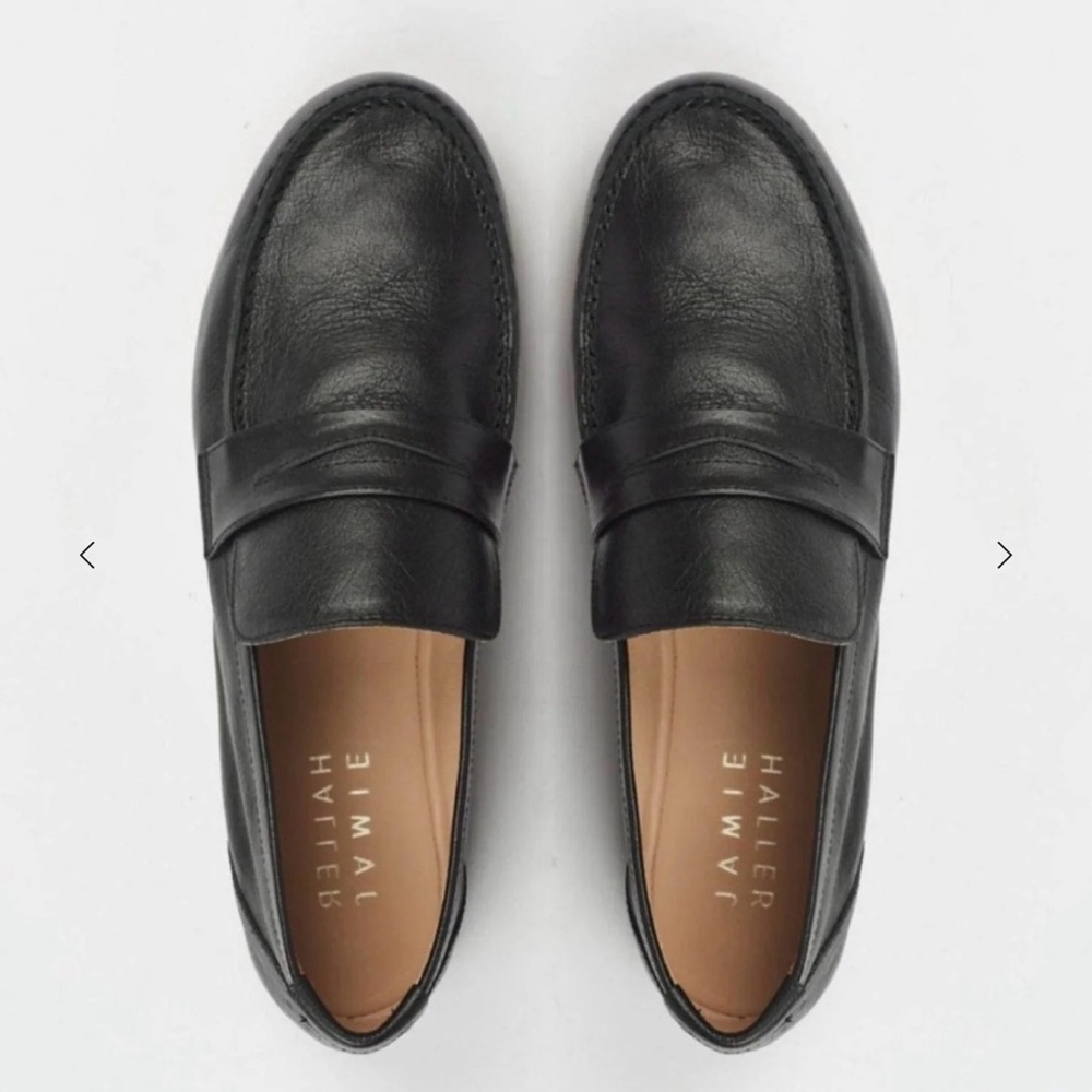 Jamie Haller Black Leather Loafers size 7